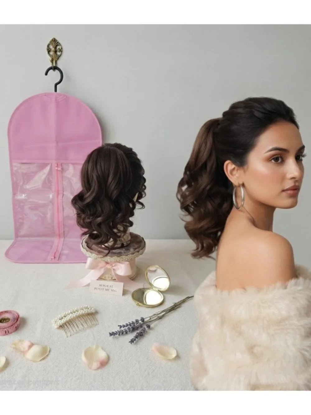 Dark Brown Clip-in Ponytail & 24